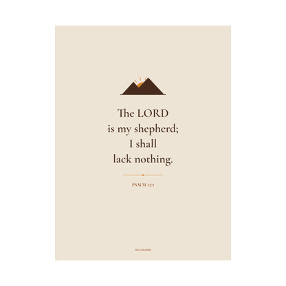 Psalm 23:1 The LORD Is My Shepherd wall art print – front view