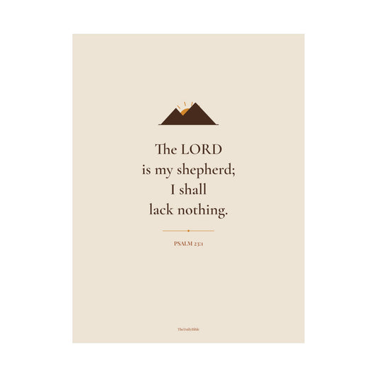 Psalm 23:1 The LORD Is My Shepherd wall art print – front view